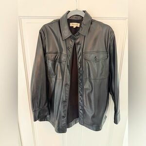 Madewell Faux Leather Shirt Jacket (See Photos)